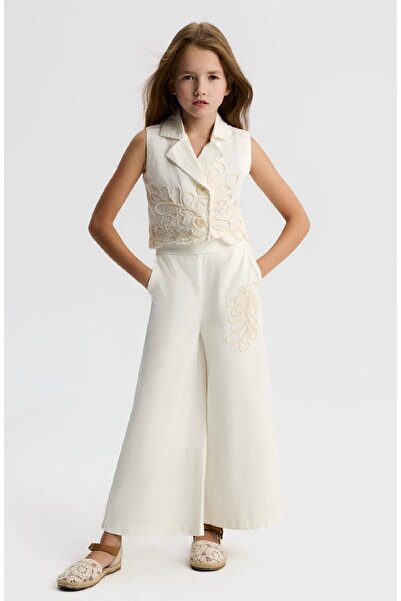 nk kids Вишивка Деталізована куртка М'яка текстура Преміум кремовий 2-комплек...