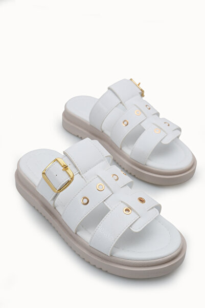 Riccon Women's Slippers 00120411 White