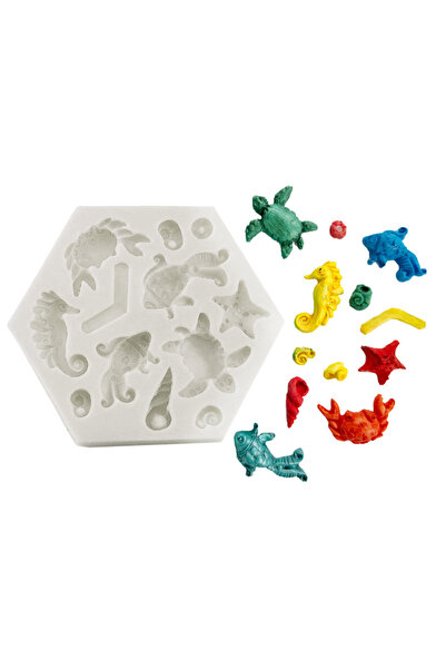 Eminonutoptanci Silicone Sea Creatures Figures Candy Dough Mold