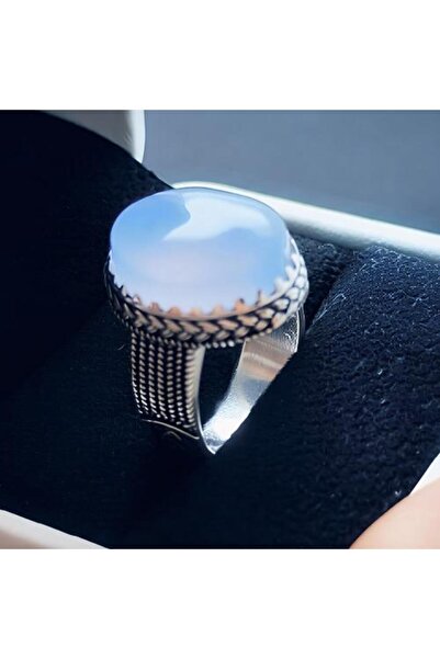 alomran orientals Yemeni Blue Agate Ring – Silver 925