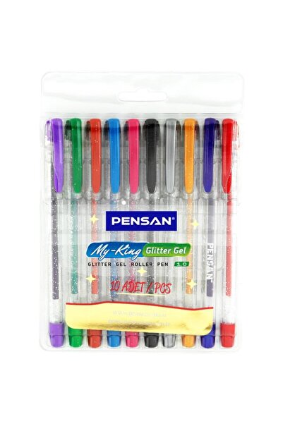 Pensan Ballpoint Pen My-King Gel Glitter 10 Colors
