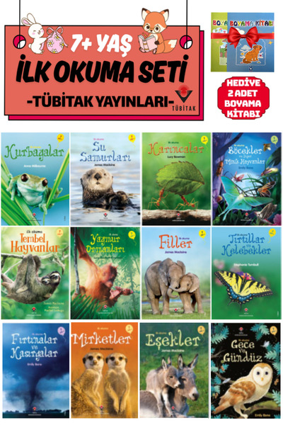Tübitak Yayınları İlk Okuma Seti (7+Yaş ): Kurbağalar+Su Samurları+Karıncalar...