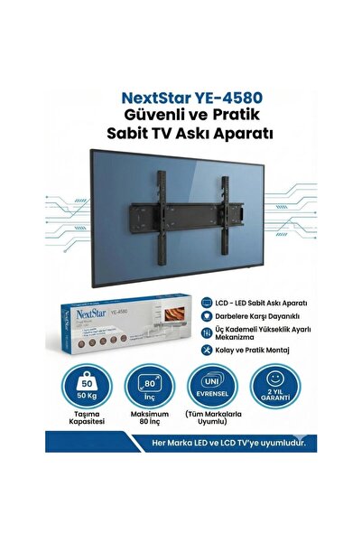 Nextstar NEXT YE-4580 45-80'' Sabit LCD LED Tv Askı Aparatı - Su Terazili