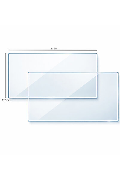 Mondelux Masaüstü Şömine Camı 4 mm Temperli 29x12,5 cm - 2 ADET