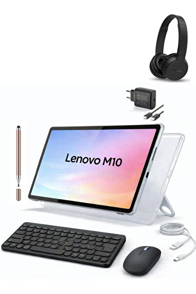LENOVO Tab M10 4GB 128GB 10.1" TABLET+KILIF+KLAVYE+MOUSE+ŞARJ BAŞLIĞI+KULAKLI...