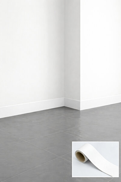 FixCaps Kendinden Yapışkanlı BEYAZ Duvar ve Süpürgelik Bordürü 10 cm x 5 metre
