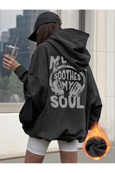 PALPİTO Hanorac cu glugă imprimat pentru femei, marca Soothes