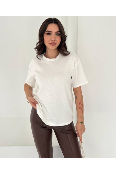 Noa&Noa Short Sleeve Modal Fabric Stone T-Shirt