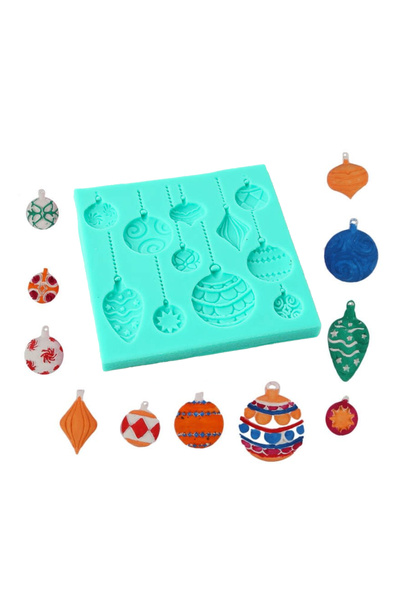 Eminonutoptanci Silicone Christmas Balls Figures Candy Dough Mold