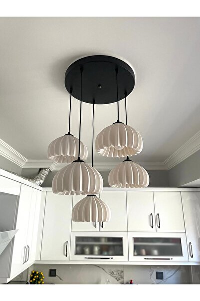 DREAM MODE Solis Modern 5’li Sarkıt Avize Salon ve Mutfak Aydınlatması Şık Bo...