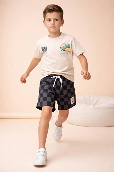 ALYAKİDS Boy's Cute Character Printed 100% Cotton Combed T-Shirt and Shorts T...
