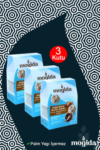 MOGİDA Mutluluk Topları 150gr X 3kutu - Çikolatalı Hurma