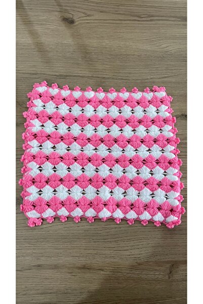 DH NATURAL Handmade Pink and White Bath Washcloth – Knitted Washcloth Pink Gi...