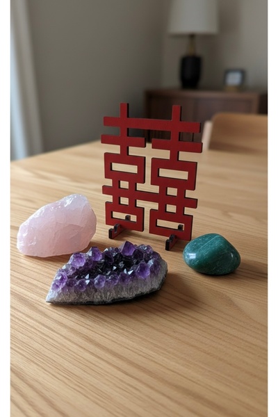 gemsartdeco Fengshui Mutluluk Sembolü Kırmızı