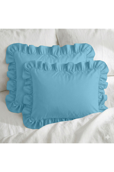 Sabia 100% Cotton 62 Thread Count (155 Tc) Ruffled Pillowcase Set