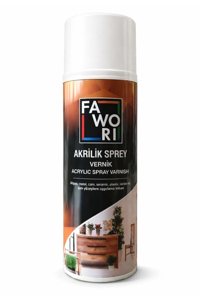 Fawori (Şeffaf) Mat Vernik Akrilik Sprey Vernik 400 ml Mat (Şeffaf) – İç ve D...