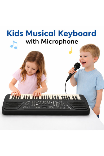 dehkah أورج إلكتروني للأطفال 37 مفتاح مع ميكروفون – 8 نغمات و8 إيقاعات تعليمي...