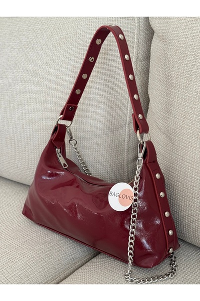 BAGLOVİS Women's Shoulder Bag with Side Strap and Trok Detail on the Edges, S...