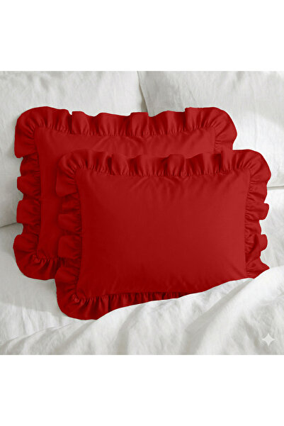 Sabia 100% Cotton 62 Thread Count (155 Tc) Ruffled Pillowcase Set