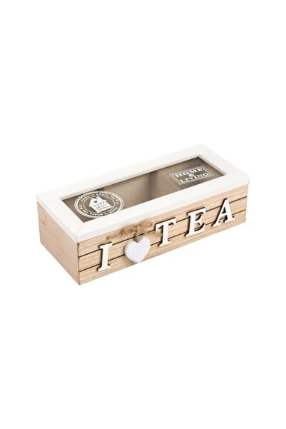 NO BRAND Cutie de ceai din lemn cu capac