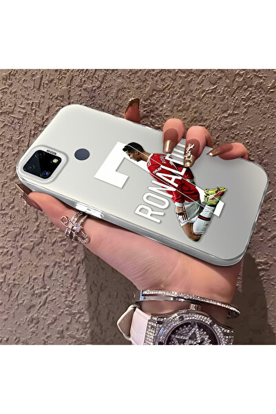 Hontinga حافظة هاتف Realme C15 متوافقة مع CR7 مصنوعة من السيليكون الصلب ومضاد...