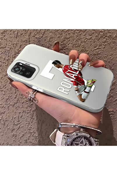 Hontinga Redmi Note 10 Compatible Cr7 Patterned Silicone Edge Hard Back Anti-...