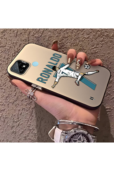 Hontinga حافظة هاتف Realme C21 متوافقة مع CR7 مصنوعة من السيليكون الصلب ومضاد...