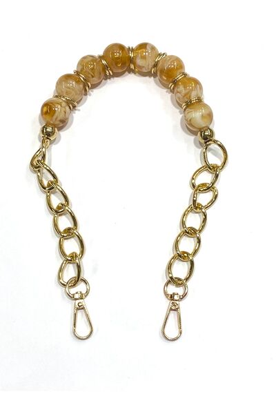 karantuhafiye Acrylic Beaded Bag Handle – Gold Chain – 45 cm – with Hook - 1 ...