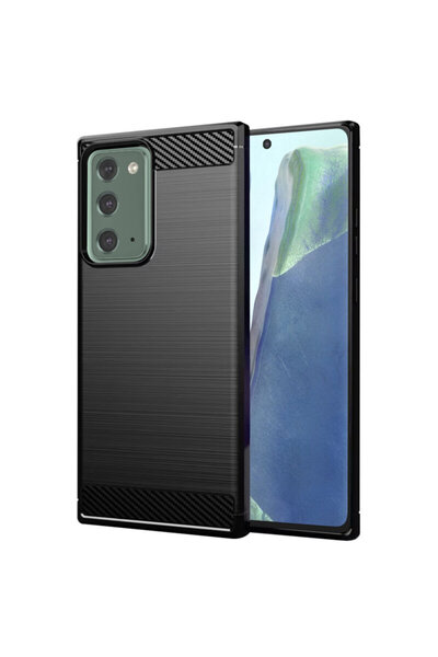 Techsuit Силиконов калъф за Samsung Galaxy Note 20 Carbon, черен