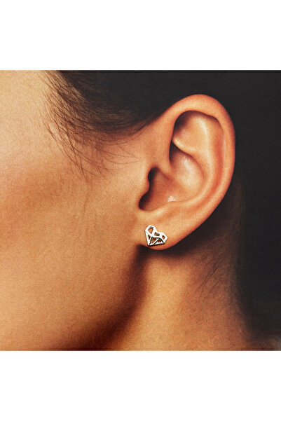 BIJUTERIA NEAGRA 925 Silver Heart Earrings