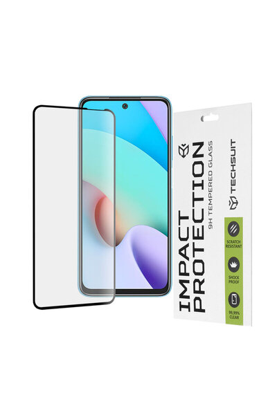 Techsuit Husă completă Xiaomi Redmi 10 111D cu adeziv complet, neagră