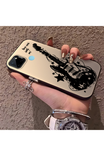 Hontinga حافظة هاتف Realme C25Y متوافقة مع الحواف السيليكونية الصلبة والمضادة...