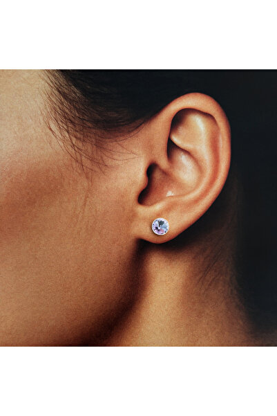 BIJUTERIA NEAGRA 925 Silver Earrings with Purple Swarovski Crystals