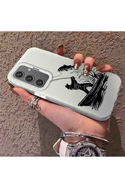 Hontinga حافظة هاتف سامسونج جالاكسي S24 متوافقة مع حافة السيليكون الصلبة ومضا...