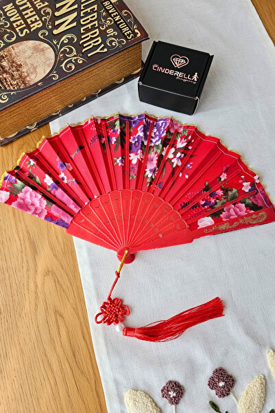 Cinderella Geleneksel Çin Düğümü Motifli İnci Püsküllü Sakura Çiçeği Desen Kı...