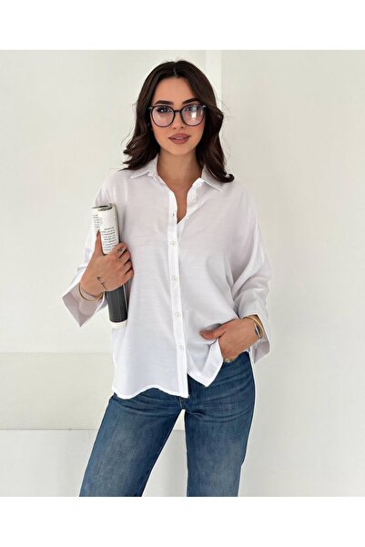 Noa&Noa Oversized Shirt with Folded Sleeve Detail