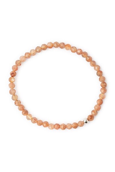 OEM Attraction Zen - Stone Bracelet with Silver Pearl - Sunstone