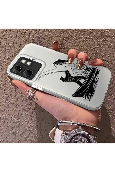 Hontinga حافظة هاتف Infinix Hot 50i متوافقة مع الحواف السيليكونية الصلبة والم...