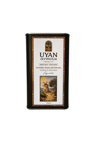 UYAN ZEYTİNCİLİK AYVALIK ERKEN HASAT SOĞUK SIKIM NATÜREL ZEYTİNYAĞI 3 LT.