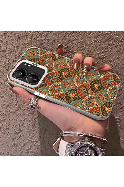 Hontinga حافظة هاتف Redmi 13C متوافقة مع الحواف السيليكونية الصلبة والمضادة ل...