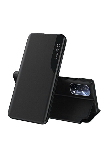 Techsuit Oppo A54 5G Leather View Flip Case, Black