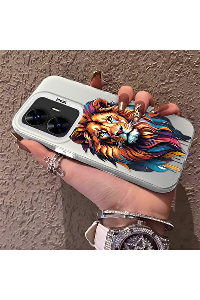 Hontinga حافظة هاتف Realme C55 متوافقة مع حافة السيليكون الصلبة ومضادة للسقوط...