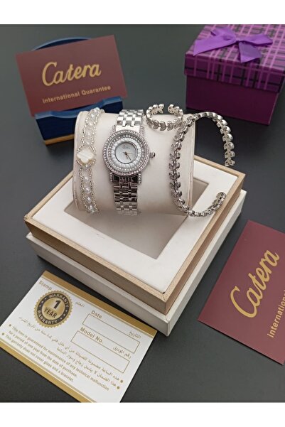 FD1 Women's set: Katira brand watch, bracelet, and ring & crystal bracelet