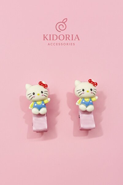 Kidoria Hello Kitty Figürlü 2'li Çocuk Kıskaç Toka Seti