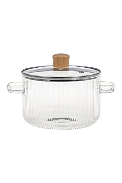 ABYZ 1.8L heat-resistant glass pot, for gas and electric stove, Transparent c...