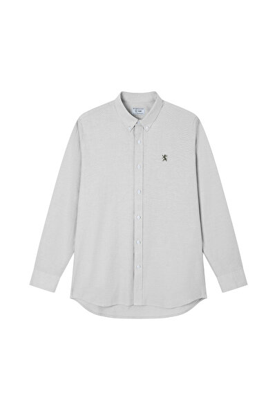 Giordano قميص أكسفورد رجالي بأكمام طويلة