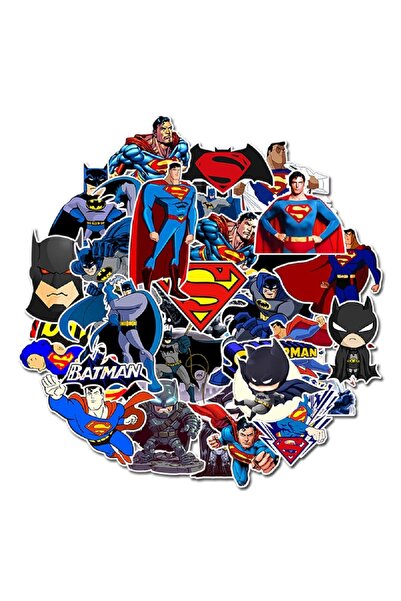 FEMININO Superman Batman Graffiti Walk Stickers for Kids Waterproof Vinyl 45Pcs