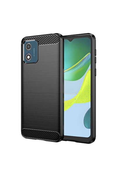 Techsuit Husă din silicon carbon pentru Motorola Moto E13, neagră
