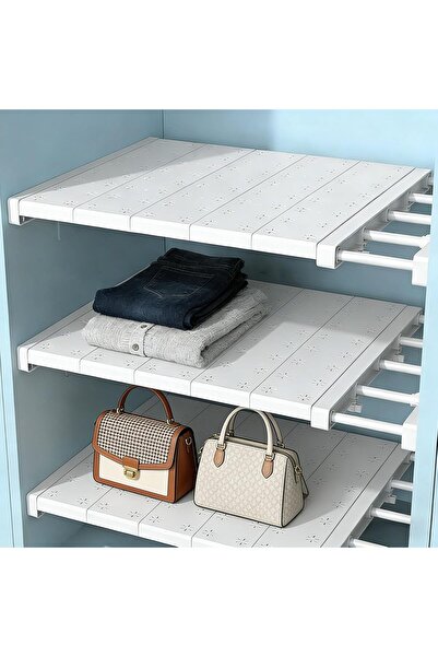 Roomlyne Closet Tension Shelf Expandable with Rod