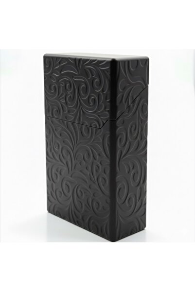 shop Sigara Tabakası - 20 li (Uzun Kalın) Rölyef Desenli Siyah Renk - Sert Pl...